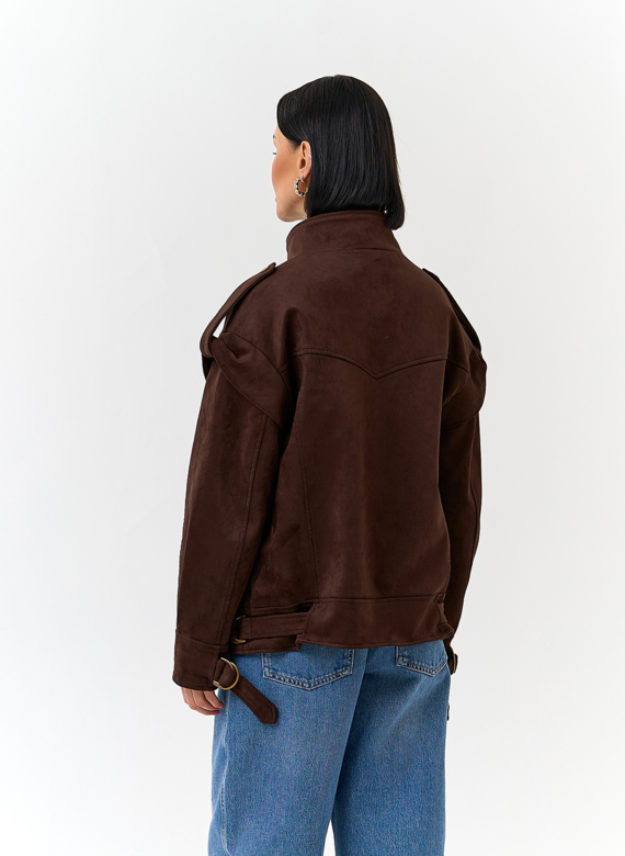 Женская куртка из эко замши