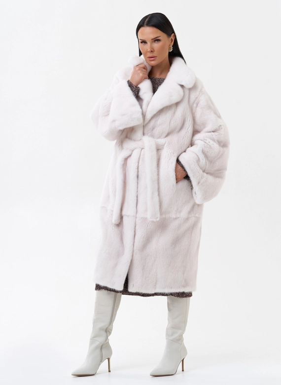 Светлая норковая шуба фото