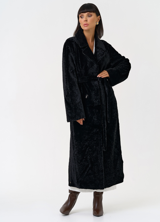 Женская двухсторонняя дубленка с английским воротником модель № 31625 универмаг малина