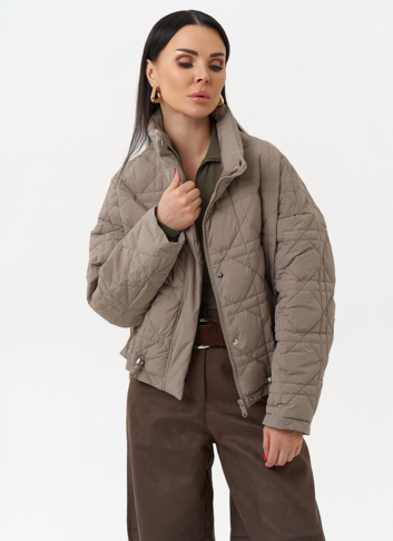 Короткая куртка с воротником стойкой