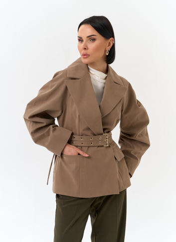 Женская куртка с объемными рукавами