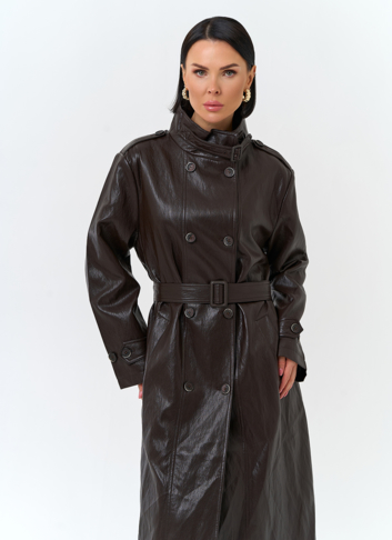 Женский плащ из эко кожи