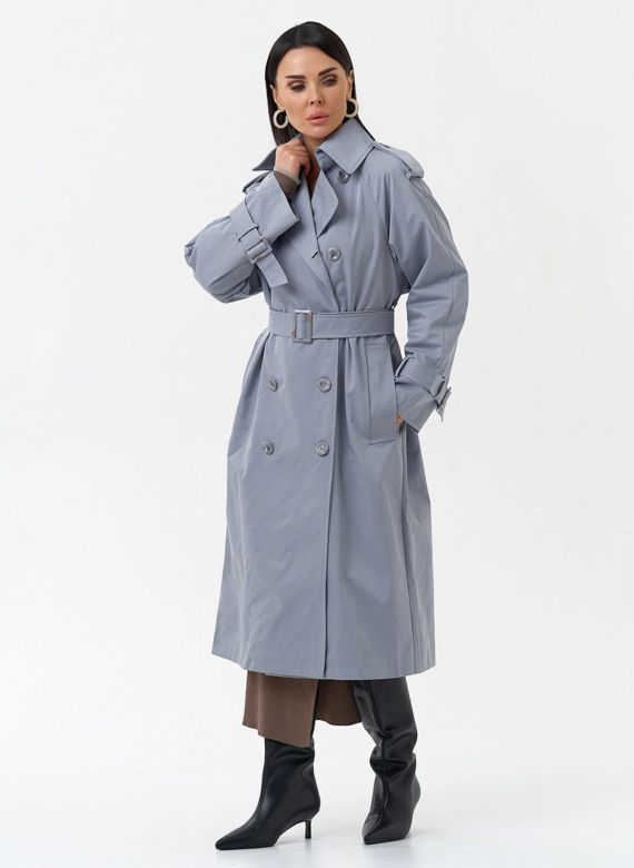 Женский плащ с английским воротником