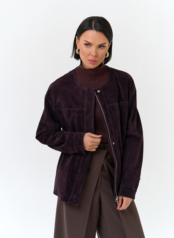 Жакет из натуральной замши