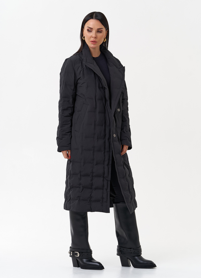 Женское утепленное пальто с английским воротником модель № 29900 универмаг малина