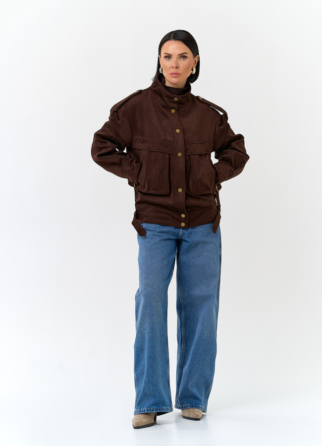 Женская куртка из эко замши модель № 32785 в кредит