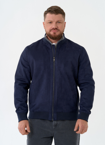 Мужская куртка бомбер из эко замши