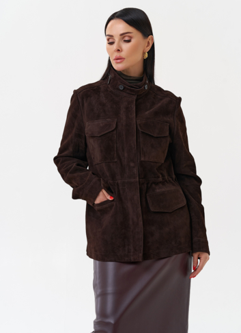 Замшевая куртка сафари