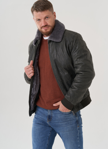 Мужская куртка из натуральной кожи 