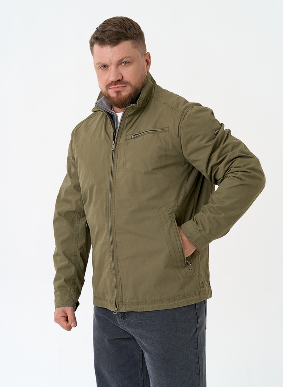 Мужская куртка ветровка с воротником стойкой