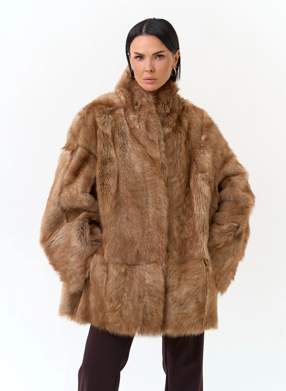 Женская двухсторонняя дубленка фото
