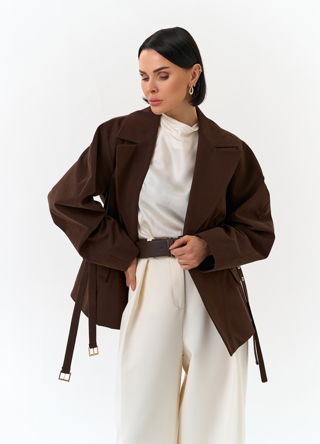 Женская куртка с объемными рукавами модель № 32560 универмаг малина