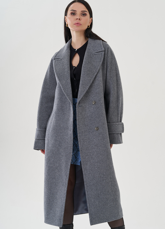 Пальто женское с английским воротником модель № 82086 в рассрочку