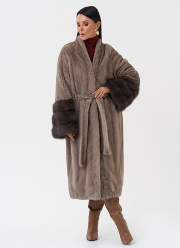 Шуба из меха скандинавской норки