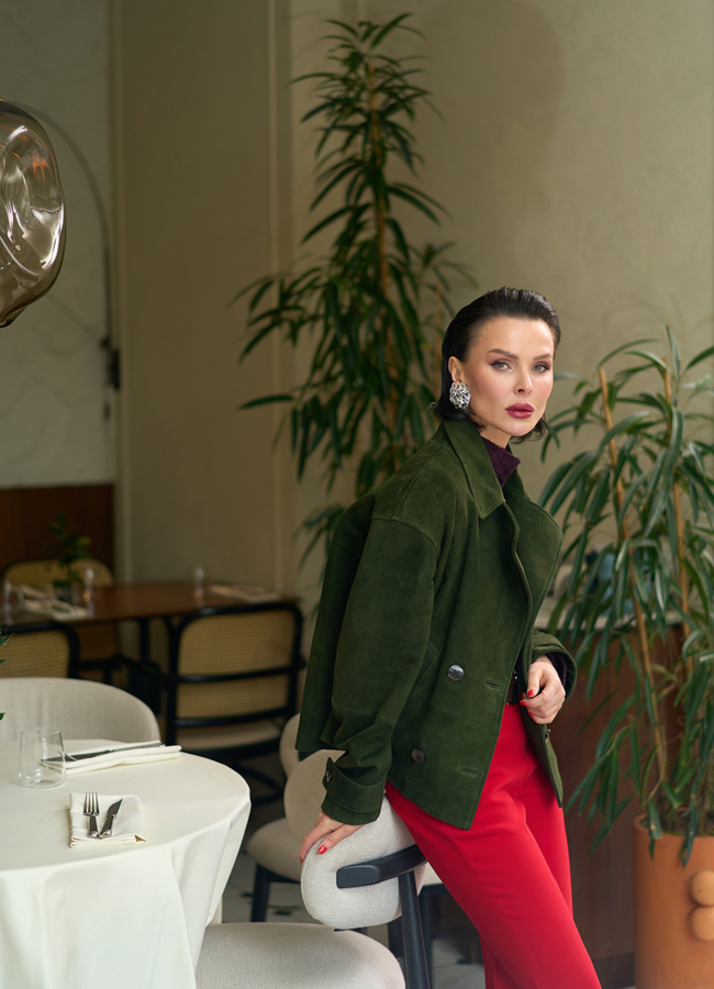 Женская куртка из натуральной замши модель № 32524 в кредит