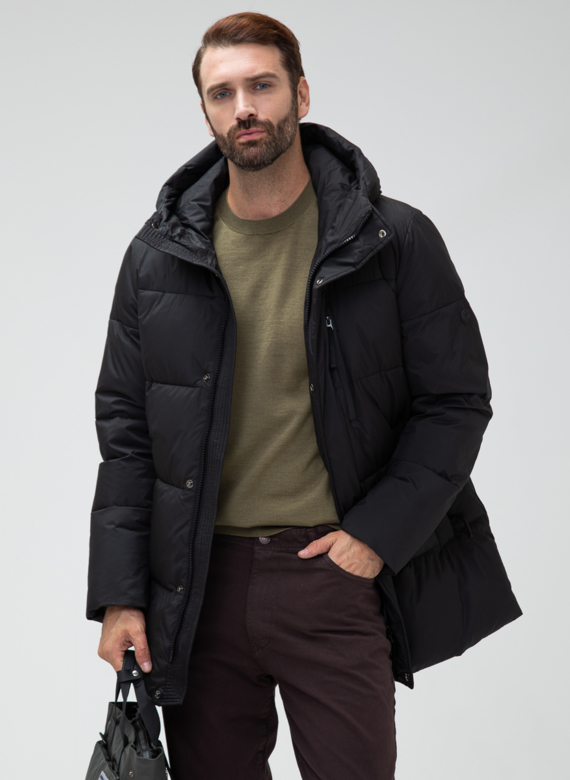 Мужской пуховик с капюшоном 