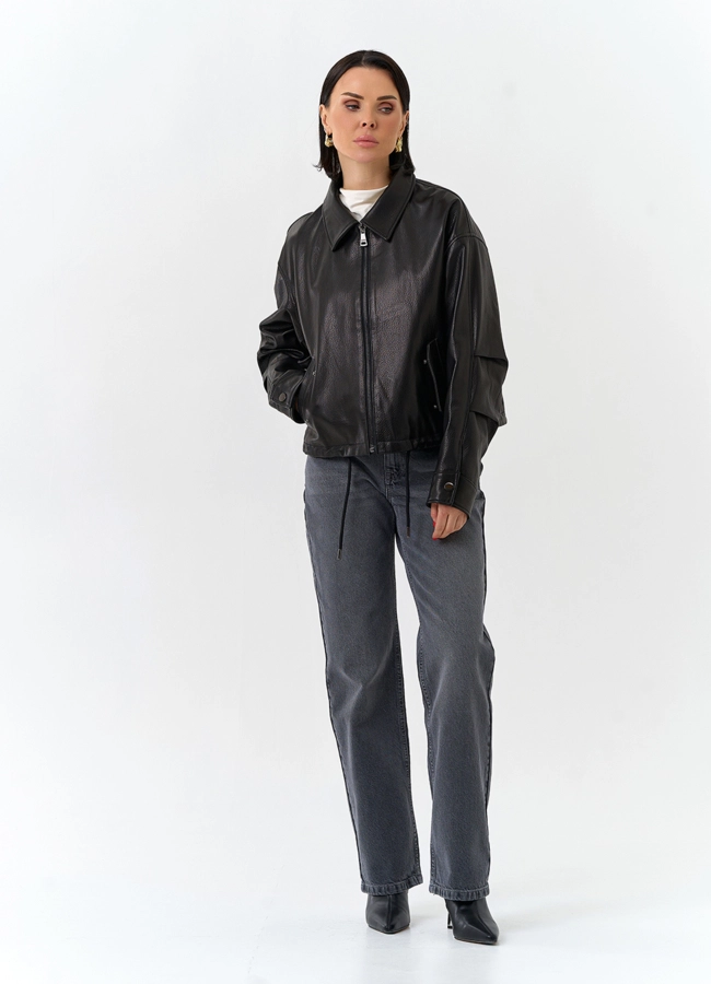 Женская куртка из натуральной кожи модель № 32533 универмаг малина