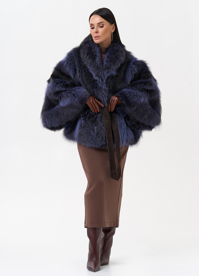 Шуба из енота летучая мышь модель № 29486 универмаг малина