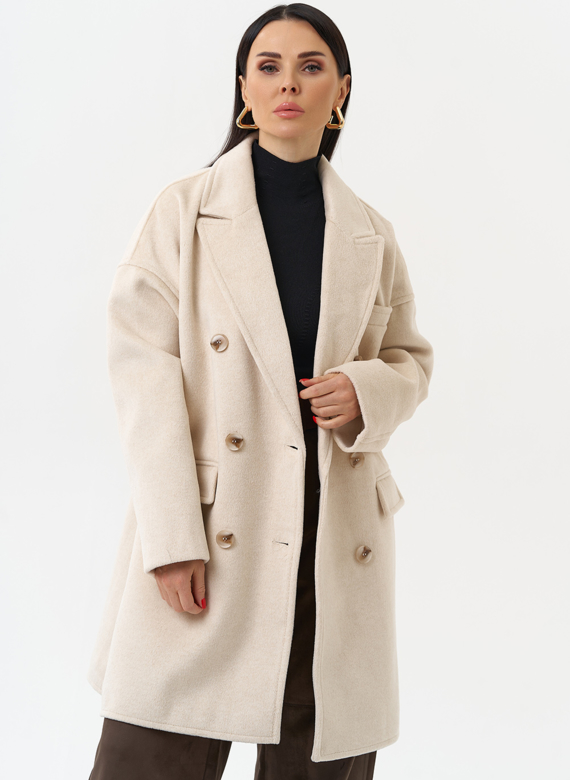 Женское укороченное пальто с поясом