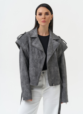 Куртка женская из эко кожи в стиле ретро