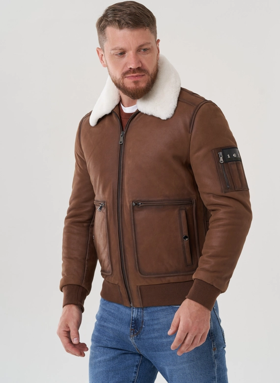 Мужская куртка из натуральной кожи 