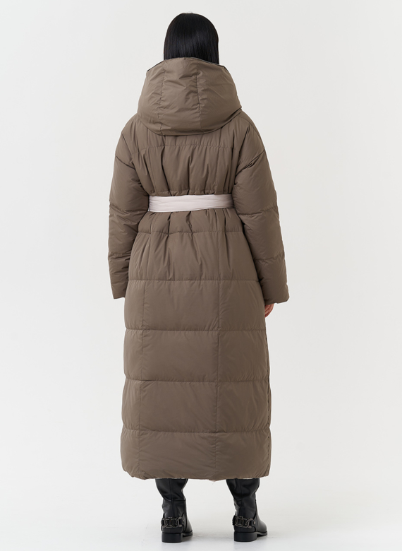 Двухсторонний пуховик с капюшоном