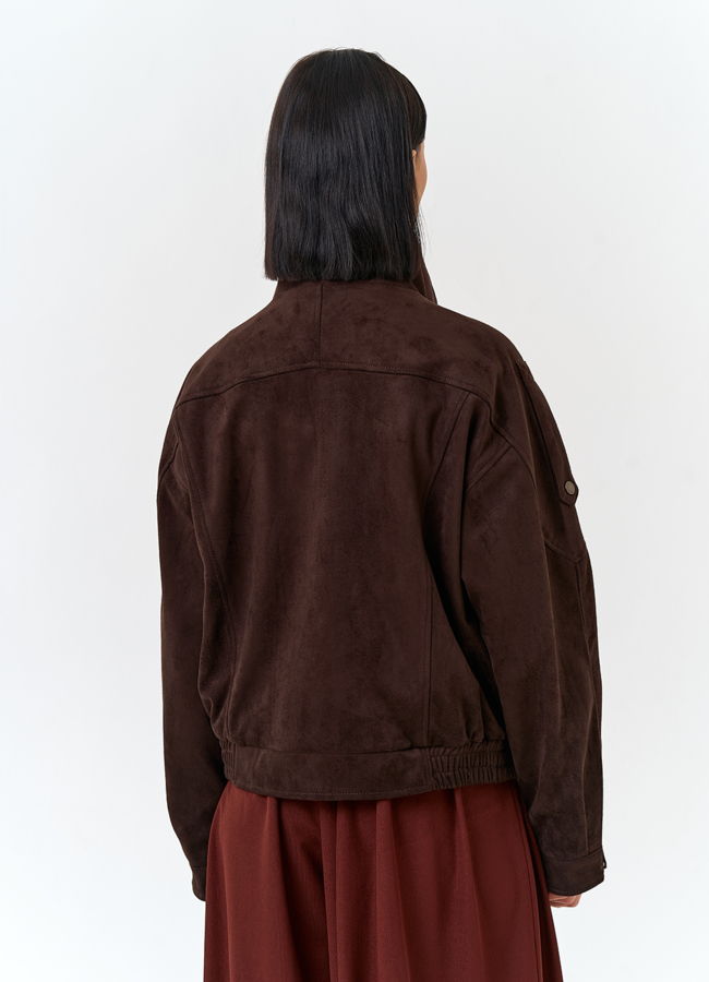 Женская куртка бомбер из эко замши модель № 33031 в рассрочку